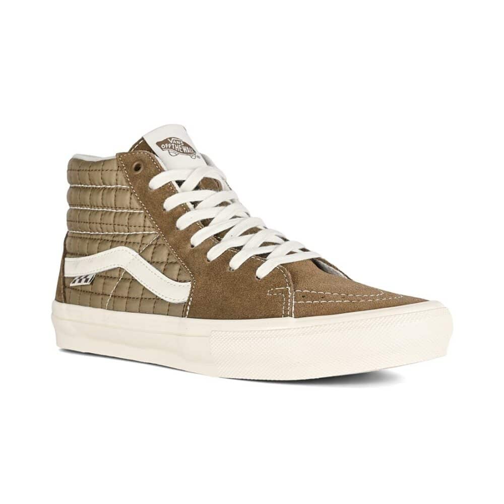 Vans Sk8-Hi Skate Shoes - Quilted Brown