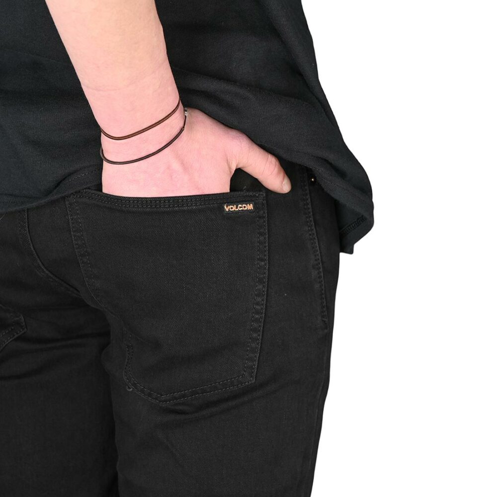 Volcom Vorta Slim Straight Jeans - Black Out (SP24)