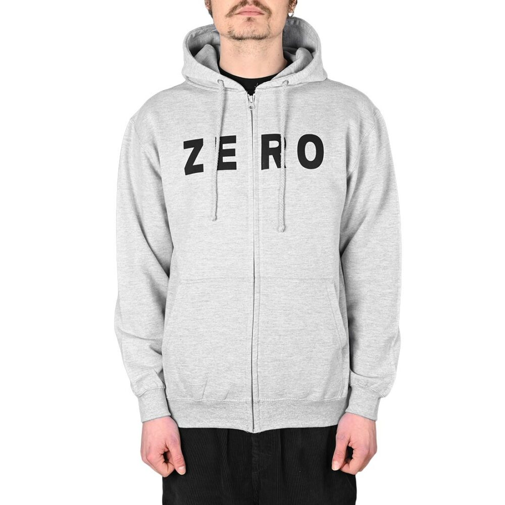 Zero Army Zip-Up Hoodie - Grey