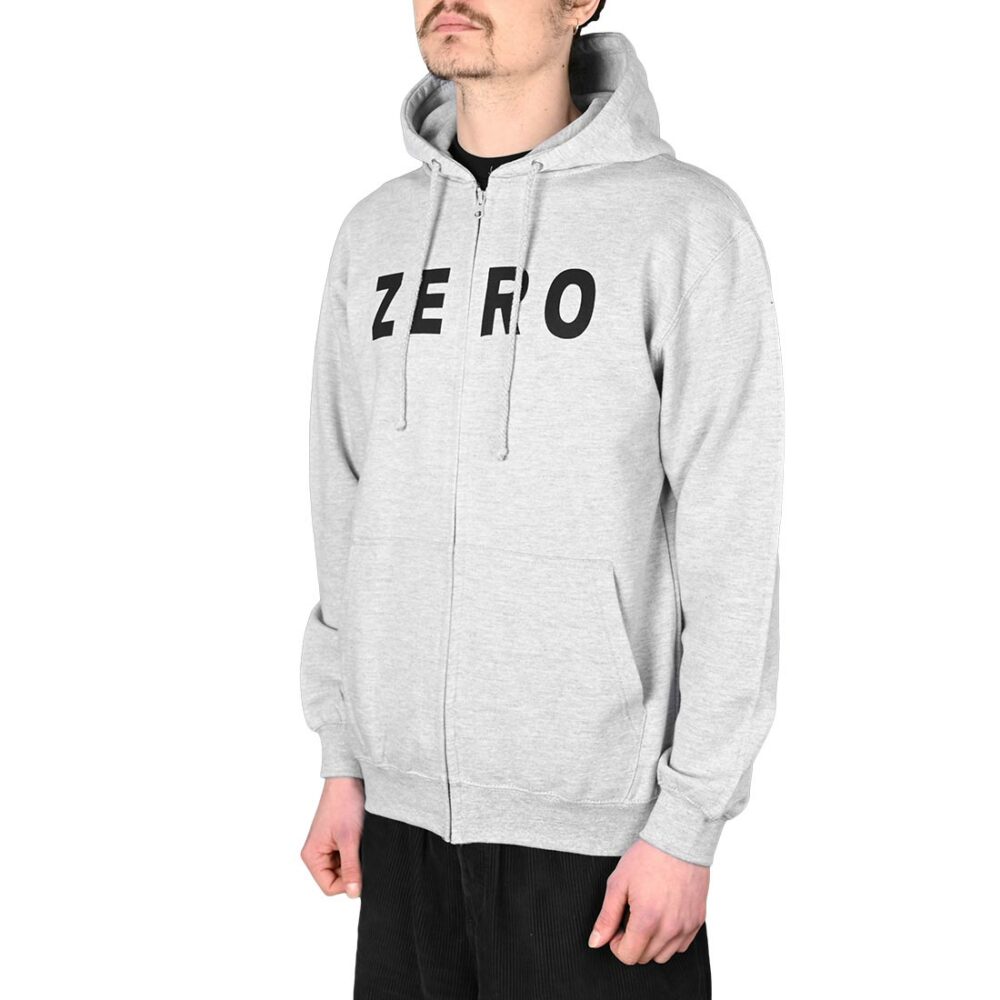 Zero Army Zip-Up Hoodie - Grey