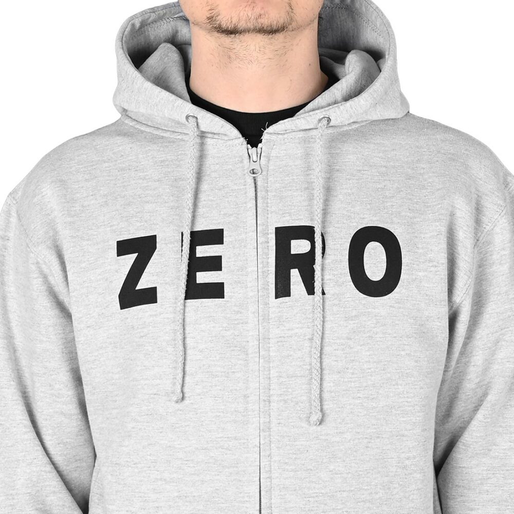 Zero Army Zip-Up Hoodie - Grey