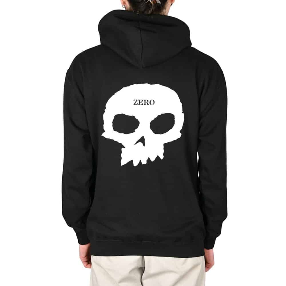 Zero Big Skull Pullover Hoodie - Black/White