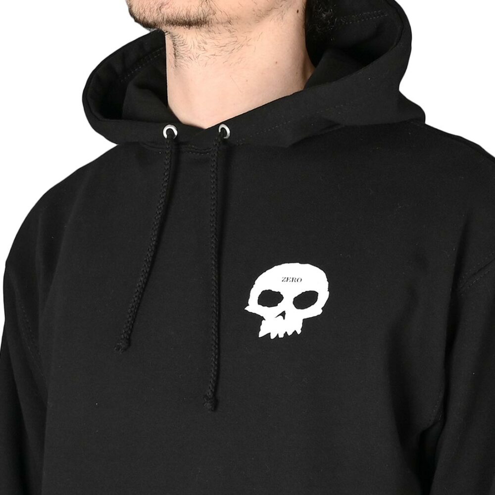 Zero Big Skull Pullover Hoodie - Black/White