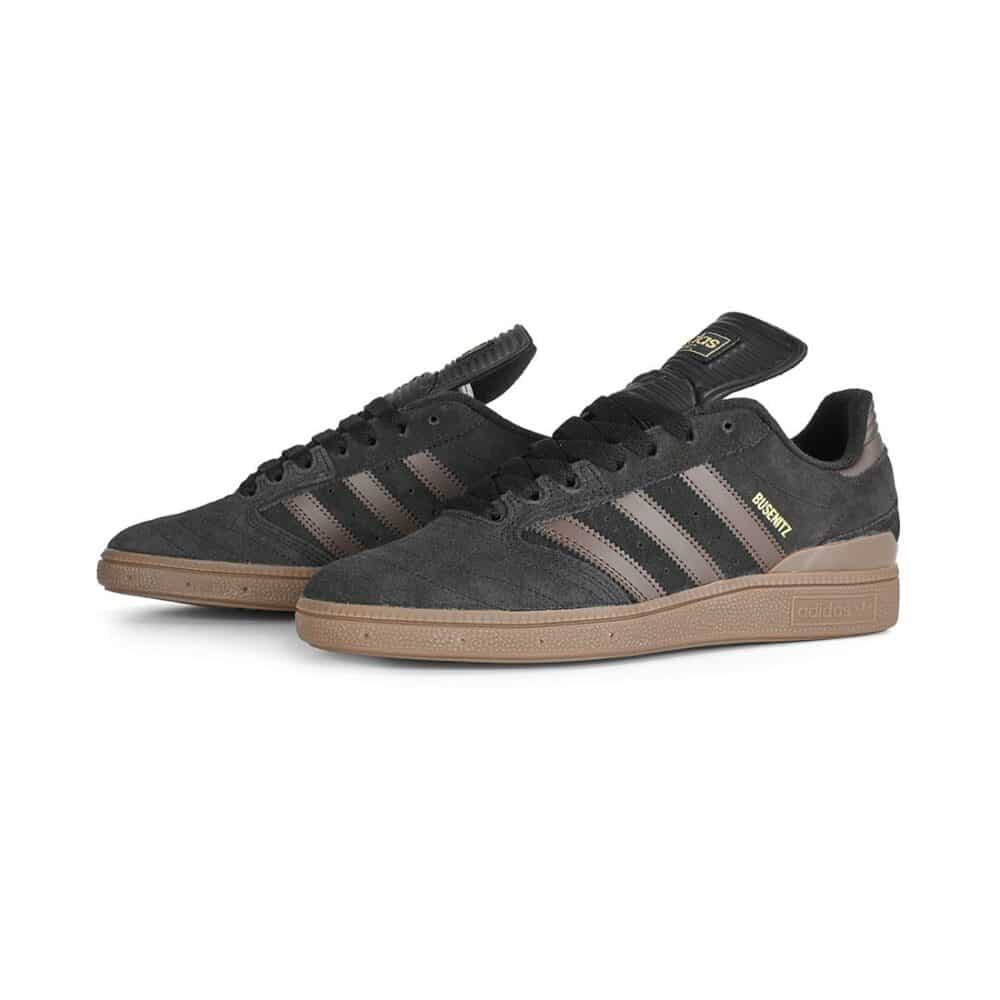 Adidas Busenitz Skate Shoes - Core Black/Brown/Gold Metallic