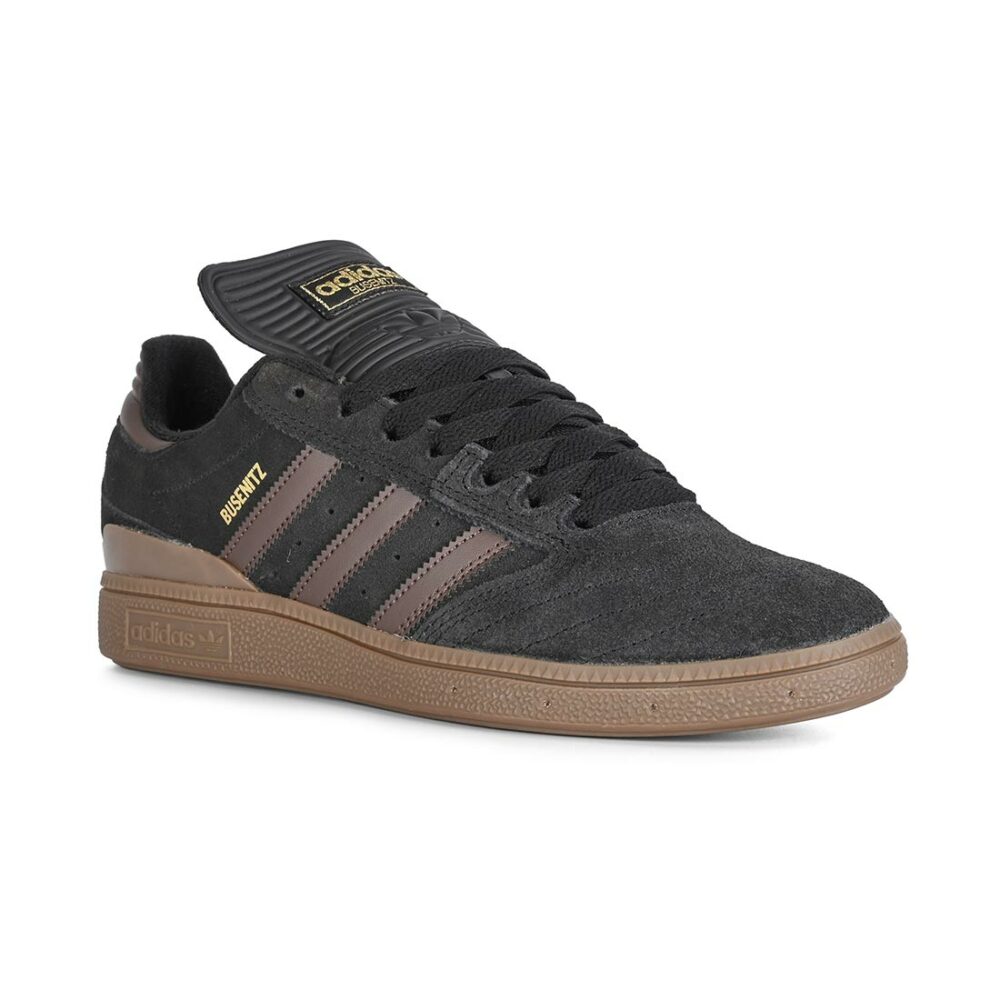 Adidas Busenitz Skate Shoes - Core Black/Brown/Gold Metallic