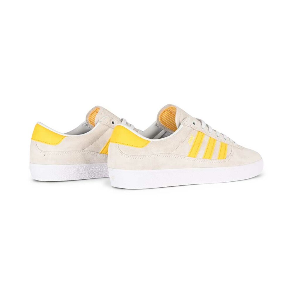 Adidas Puig Indoor Skate Shoes - Crystal White/Bold Gold/Cloud White