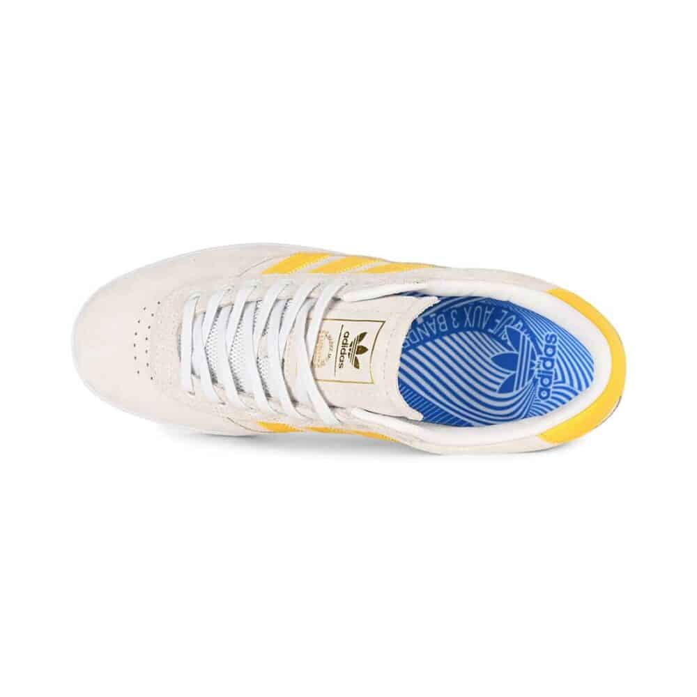 Adidas Puig Indoor Skate Shoes - Crystal White/Bold Gold/Cloud White