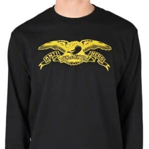 Anti Hero Basic Eagle L/S T-Shirt - Black/Gold - Supereight