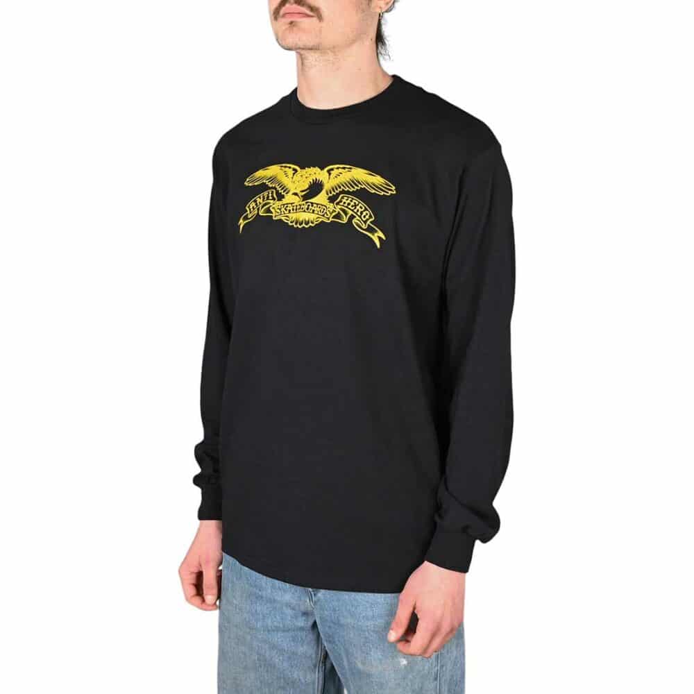 Anti Hero Basic Eagle L/S T-Shirt - Black/Gold