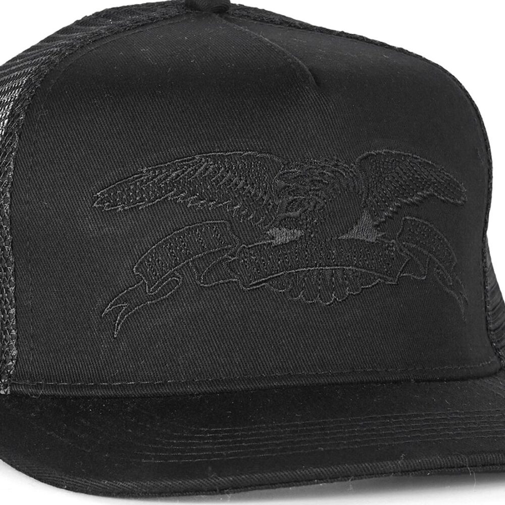 Anti Hero Basic Eagle Mesh Back Trucker Cap - Black/Black