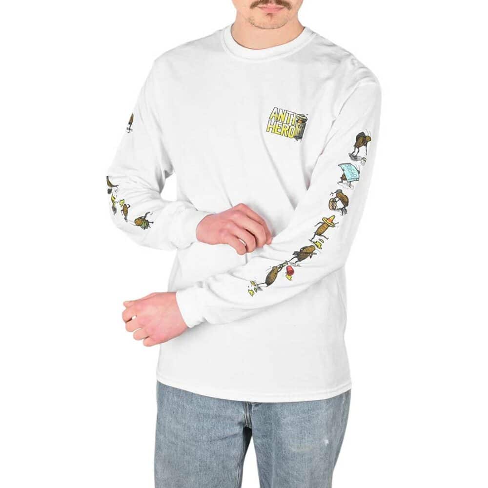 Anti Hero Roached Out L/S T-Shirt - White