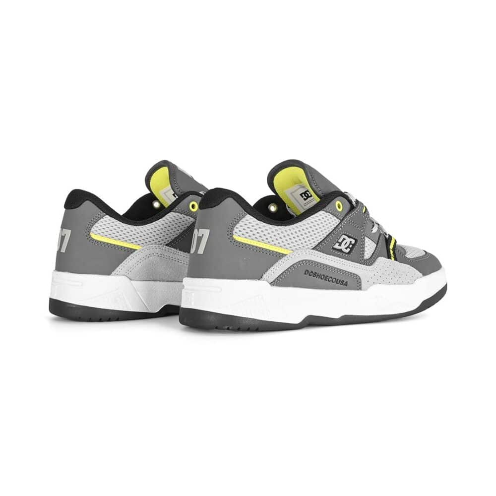 DC Construct Skate Shoes - White/Grey/Yellow