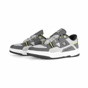 DC Construct Skate Shoes - White/Grey/Yellow