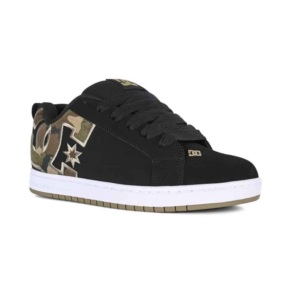 DC Court Graffik Skate Shoes - Black/Black/Green