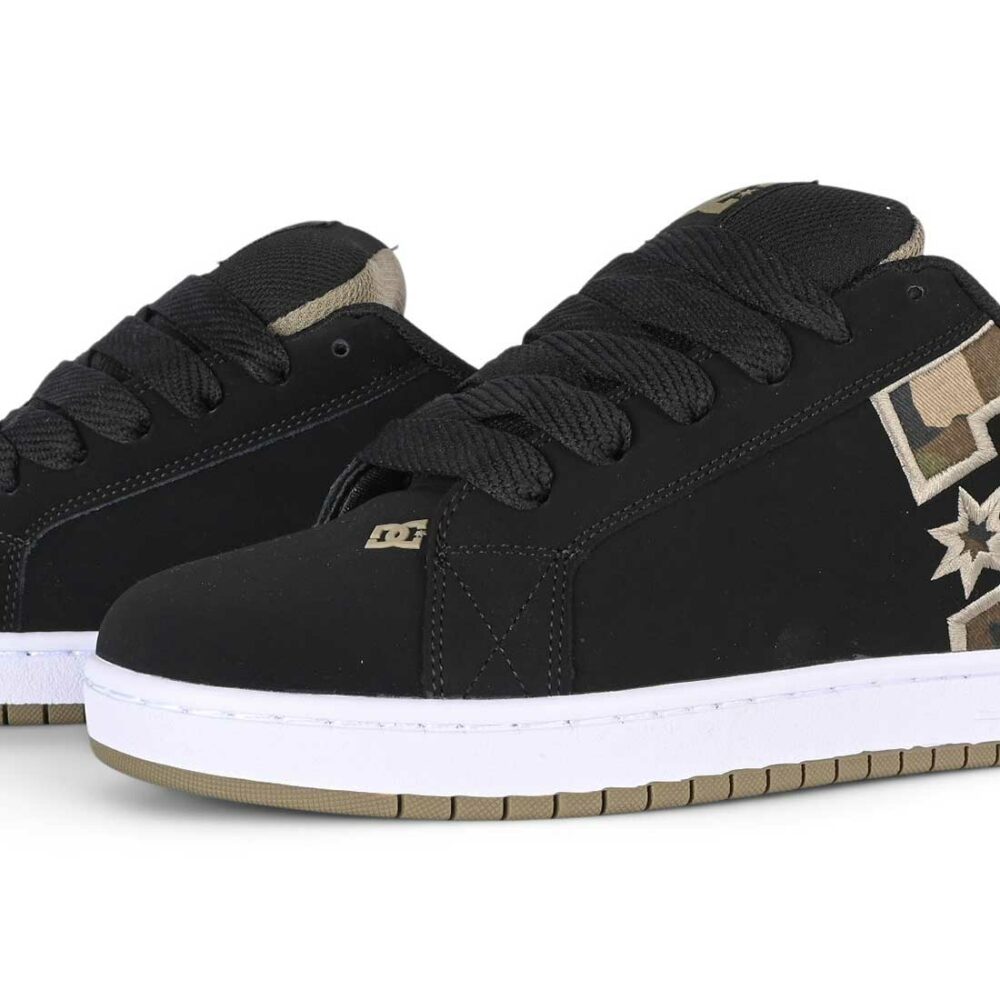 DC Court Graffik Skate Shoes - Black/Black/Green