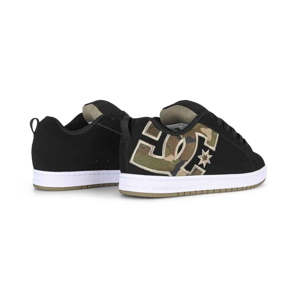 DC Court Graffik Skate Shoes - Black/Black/Green