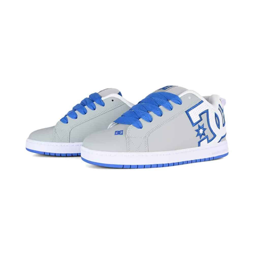 DC Court Graffik Skate Shoes - Grey/Blue/White