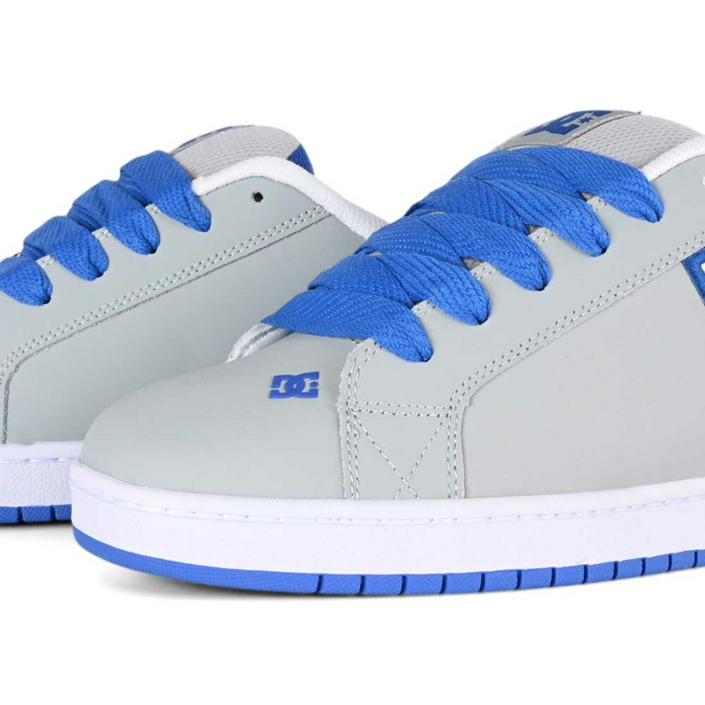 DC Court Graffik Skate Shoes - Grey/Blue/White