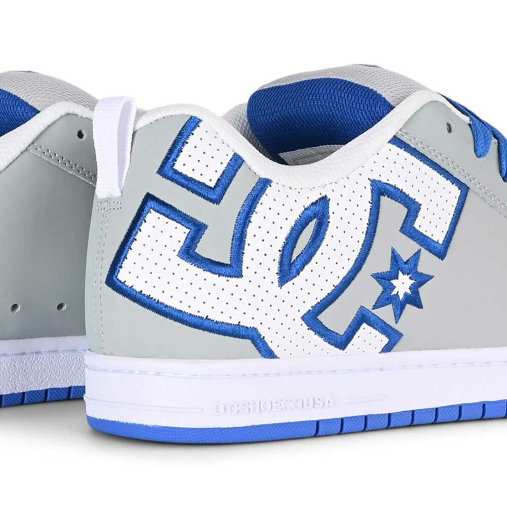 DC Court Graffik Skate Shoes - Grey/Blue/White