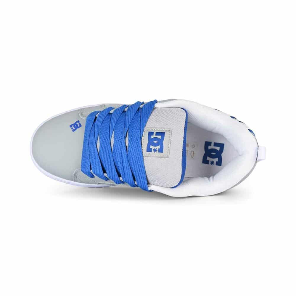 DC Court Graffik Skate Shoes - Grey/Blue/White