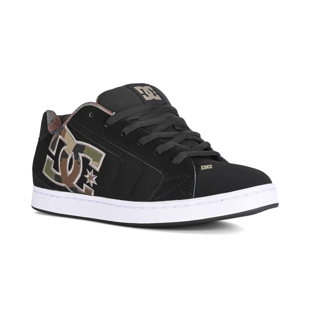 DC Net Skate Shoes - Black/Green/Black