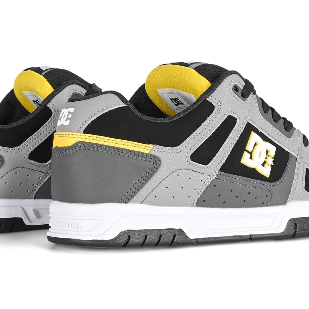 DC Stag Skate Shoes - Grey/Yellow - Supereight