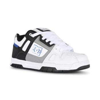 DC Stag Skate Shoes - White/Grey/Blue (SP24)