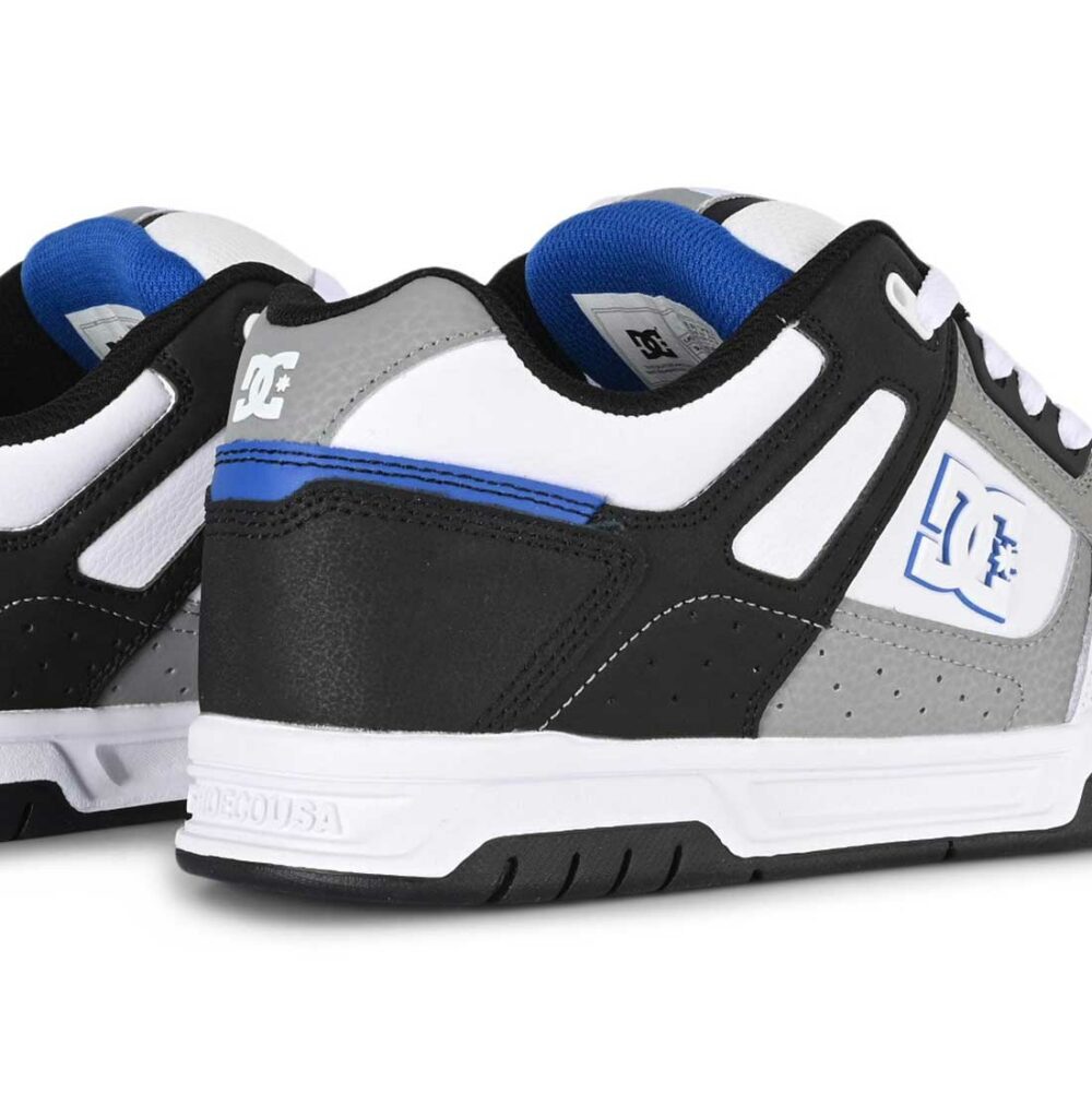 DC Stag Skate Shoes - White/Grey/Blue (SP24)