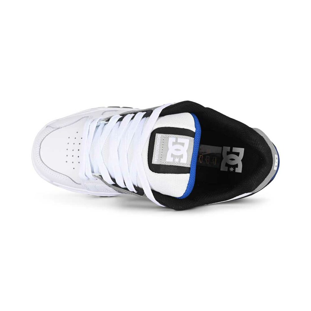 DC Stag Skate Shoes - White/Grey/Blue (SP24)
