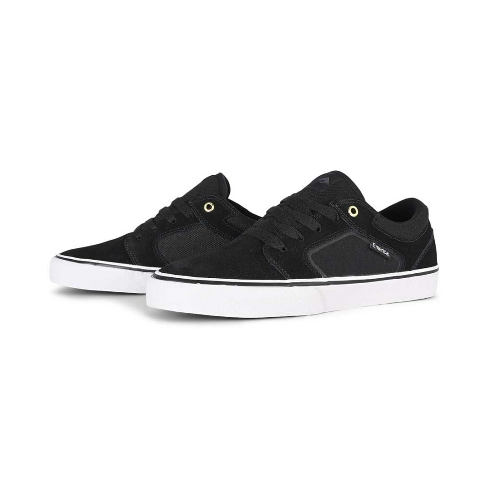 Emerica Cadence Skate Shoes - Black/White/Gold