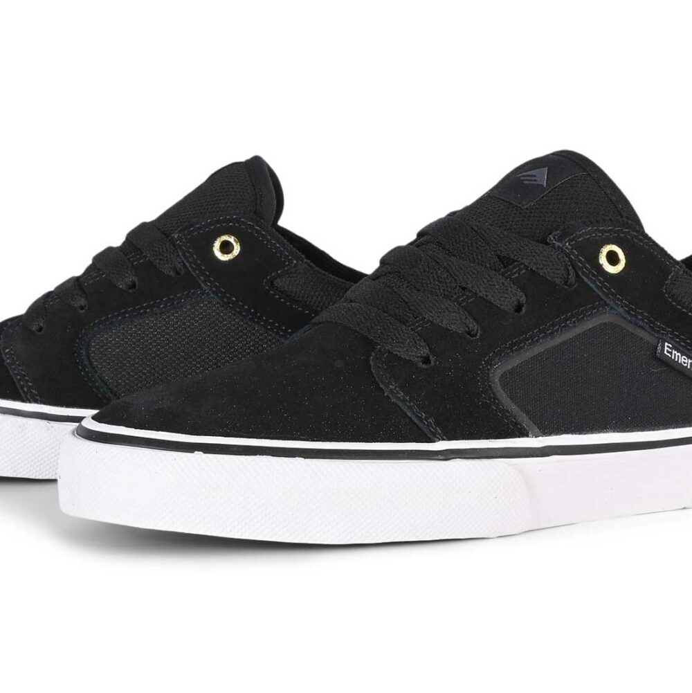 Emerica Cadence Skate Shoes - Black/White/Gold