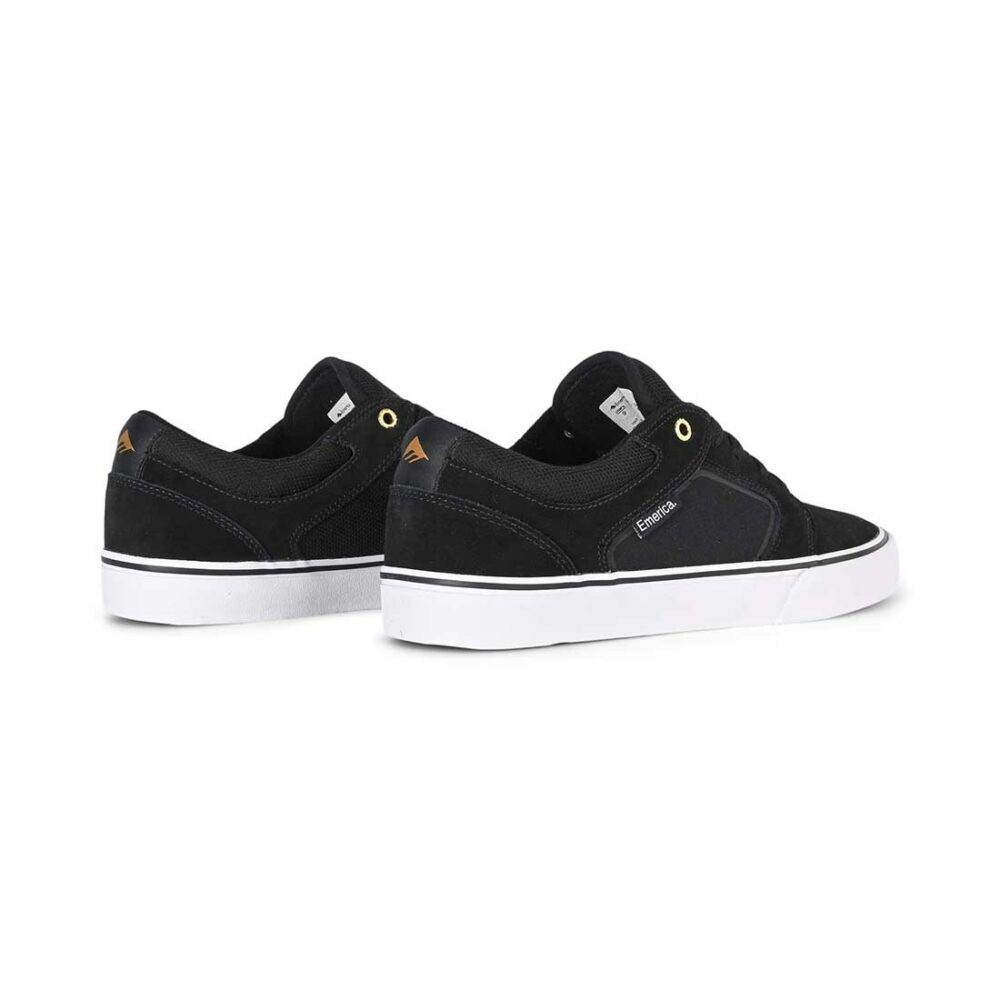 Emerica Cadence Skate Shoes - Black/White/Gold