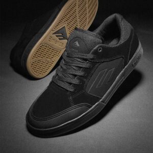 Emerica Heritic Skate Shoes Black Black Supereight