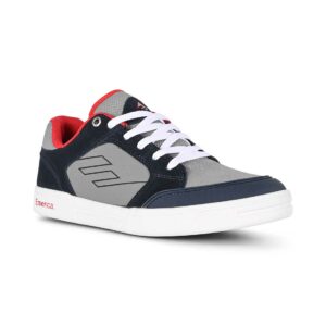 Emerica Heritic Skate Shoes - Navy/Grey/Red