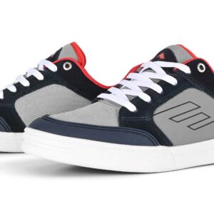 Emerica Heritic Skate Shoes - Navy/Grey/Red