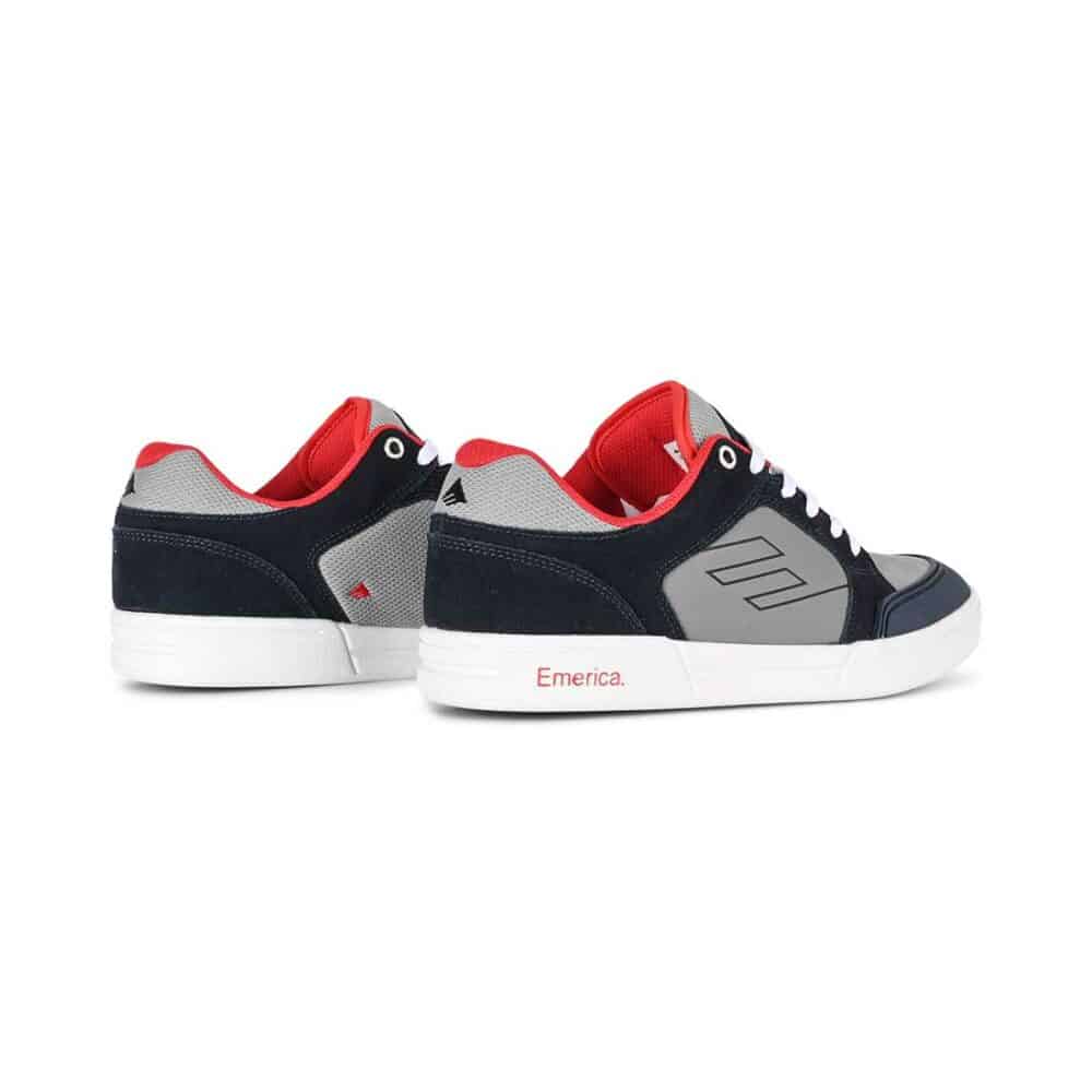 Emerica Heritic Skate Shoes - Navy/Grey/Red