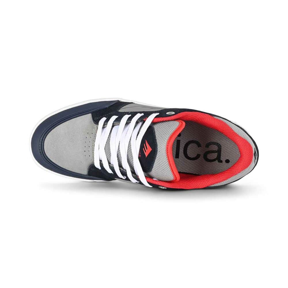 Emerica Heritic Skate Shoes - Navy/Grey/Red