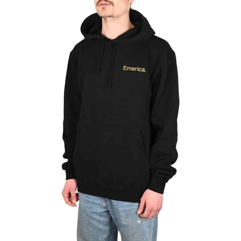 Emerica Lockup Pullover Hoodie - Black/Gold