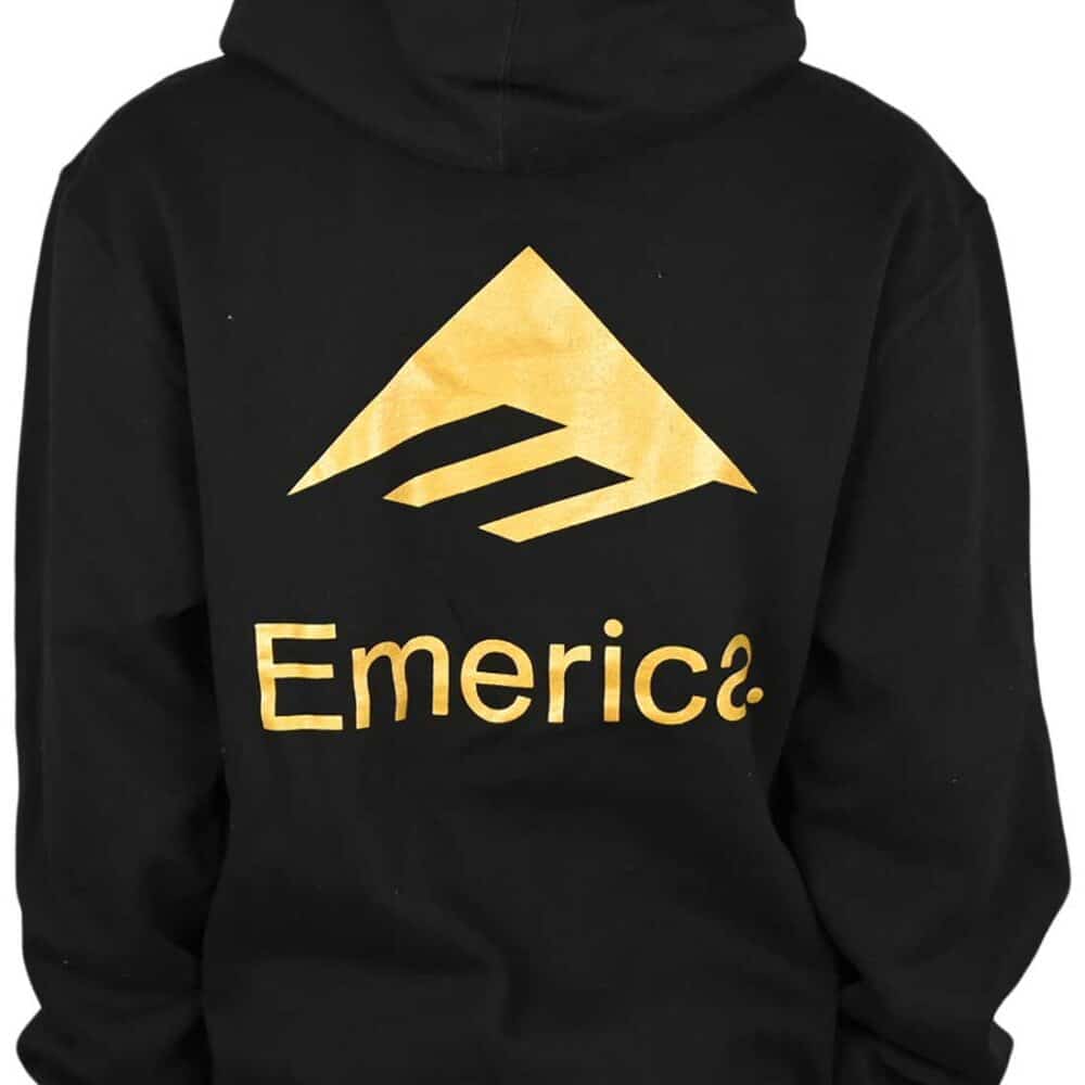 Emerica Lockup Pullover Hoodie - Black/Gold