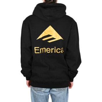 Emerica Lockup Pullover Hoodie - Black/Gold