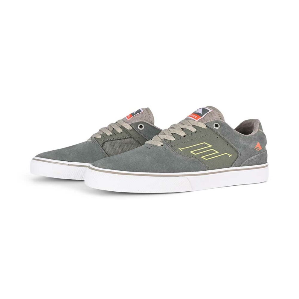 Emerica The Low Vulc Skate Shoes - Grey/Tan
