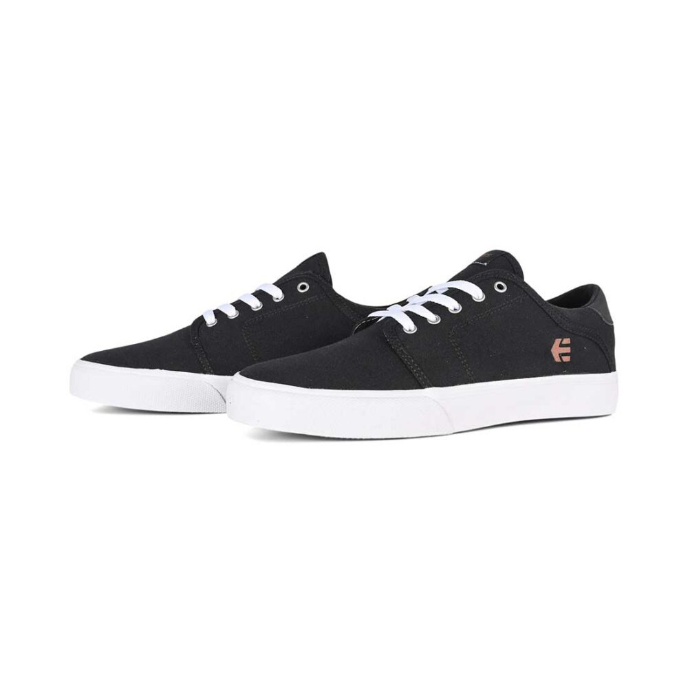 Etnies Barge Slim Skate Shoes - Black/White/Silver