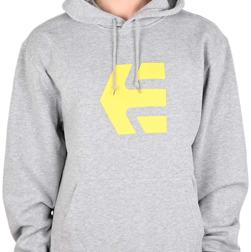 Etnies Classic Icon Pullover Hoodie - Grey/Grey/Yellow