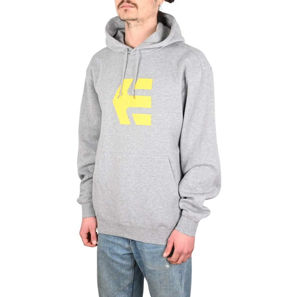 Etnies Classic Icon Pullover Hoodie - Grey/Grey/Yellow