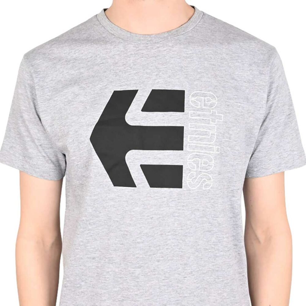 Etnies Corp Combo S/S T-Shirt - Grey/Black/White