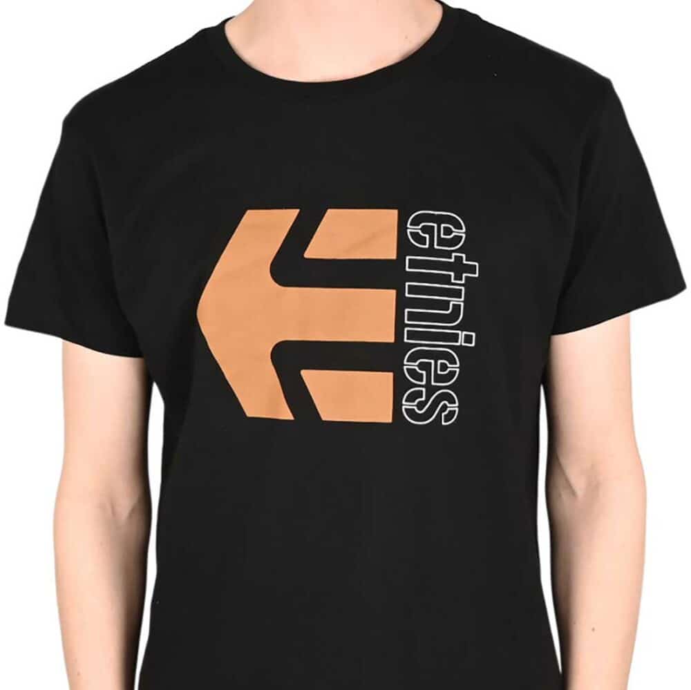 Etnies Corp Combo S/S T-Shirt - Black/Yellow/White