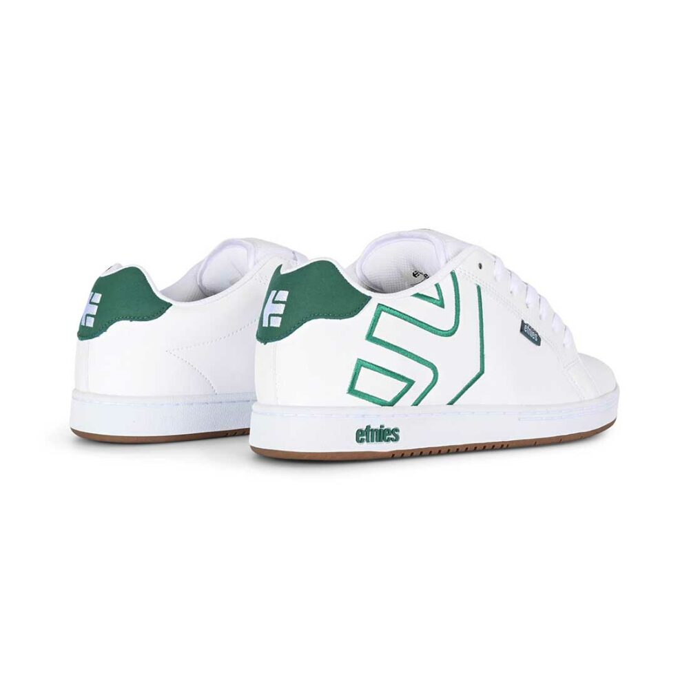Etnies Fader Low Top Skate Shoes - White/Green