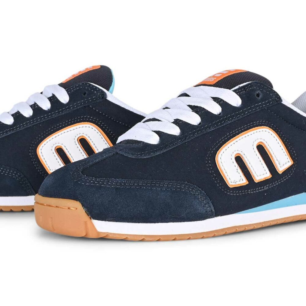 Etnies Lo-Cut II LS Skate Shoes - Navy/Orange/White