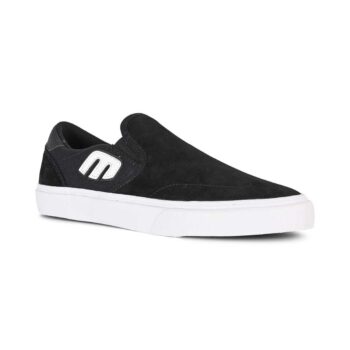 Etnies Lo-Cut Slip-On Skate Shoes - Black/White