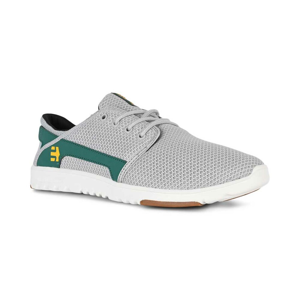Etnies Scout Low Top Shoes - Light Grey/Yellow